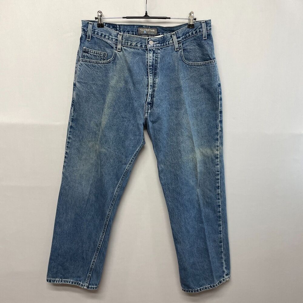 Vintage Levi's Silvertab Men Loose Fit Jeans Size 38x30 Blue Denim M251 -15